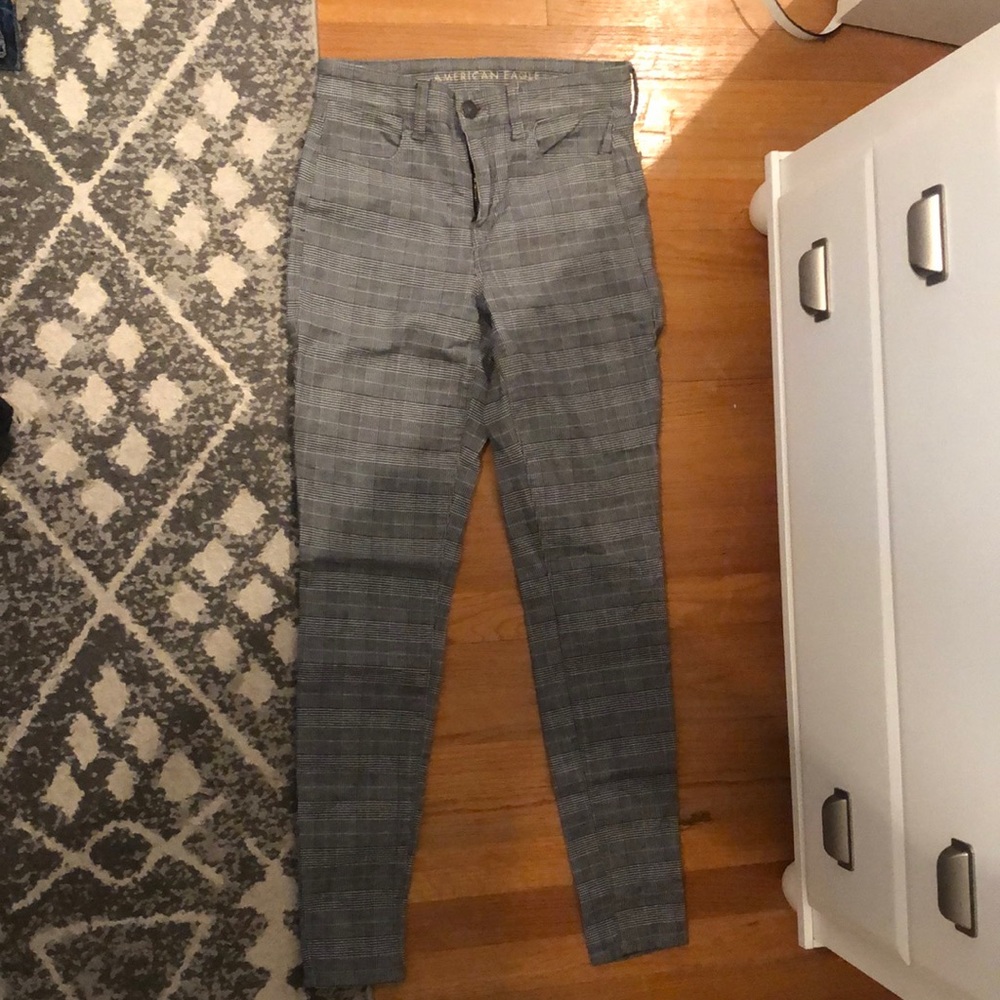 High rise plaid American Eagle pants